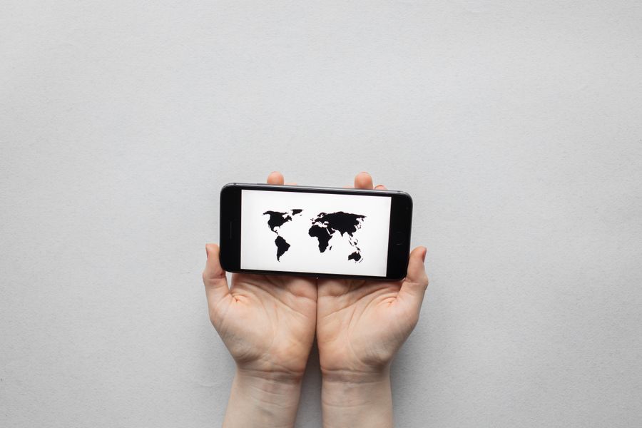 world map global connectivity