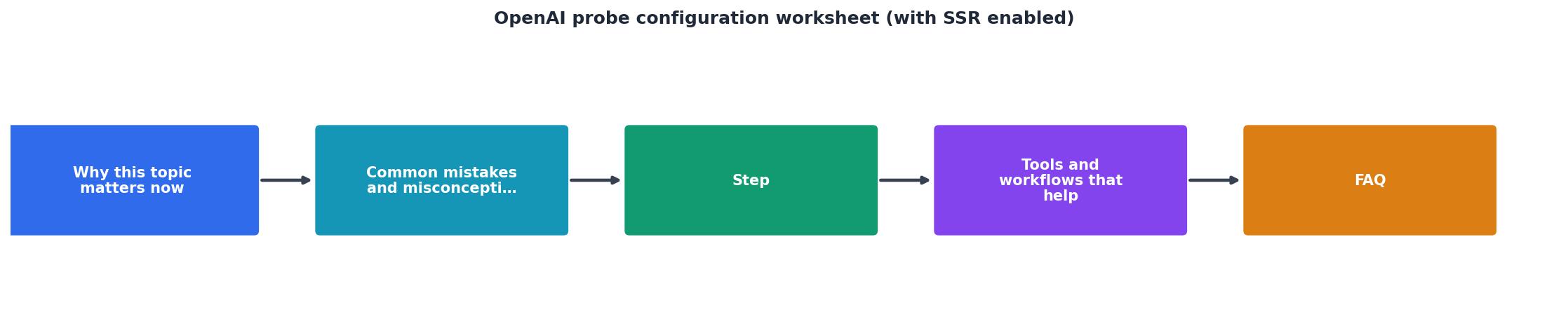 OpenAI probe configuration worksheet (with SSR enabled) process