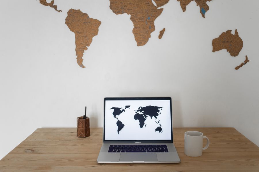 world map global connectivity
