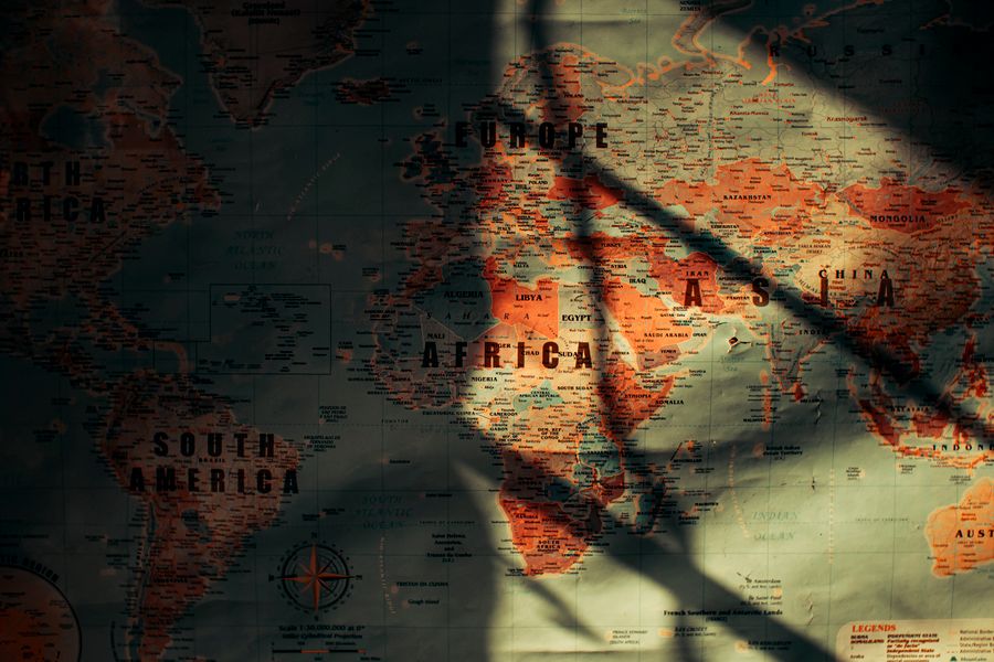world map global connectivity