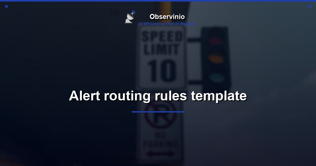 Alert routing rules template