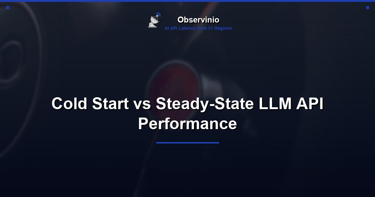 Cold Start vs Steady-State LLM API Performance