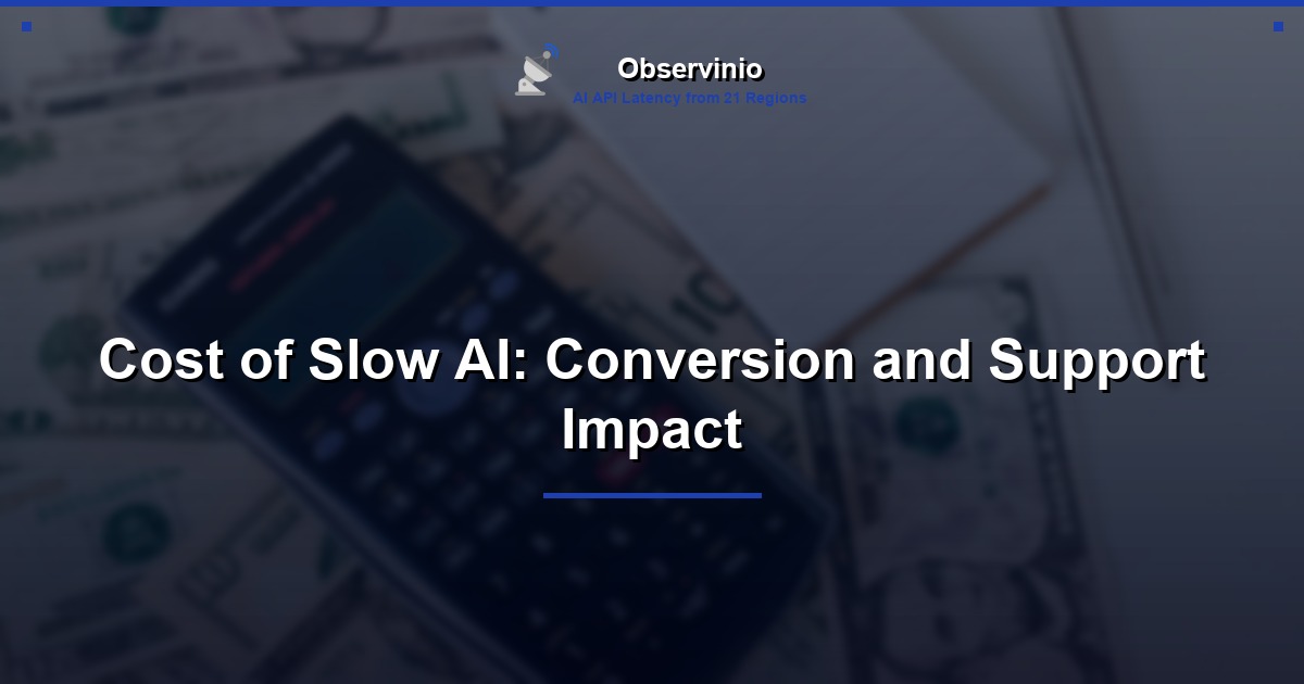 Cost of Slow AI: Conversion and Support Impact