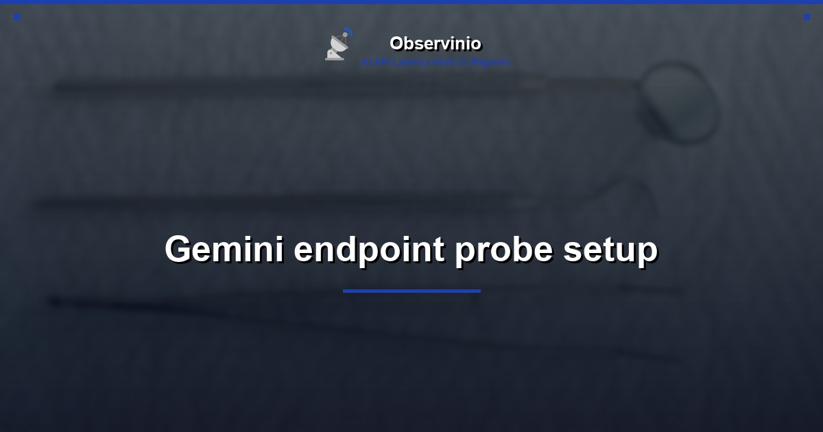 Gemini endpoint probe setup
