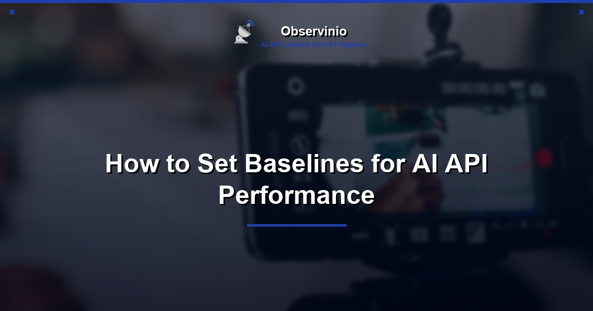 How to Set Baselines for AI API Performance