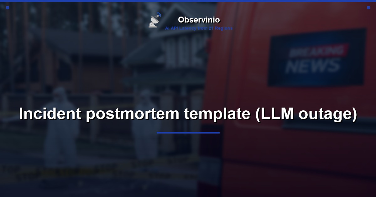 Incident postmortem template (LLM outage)