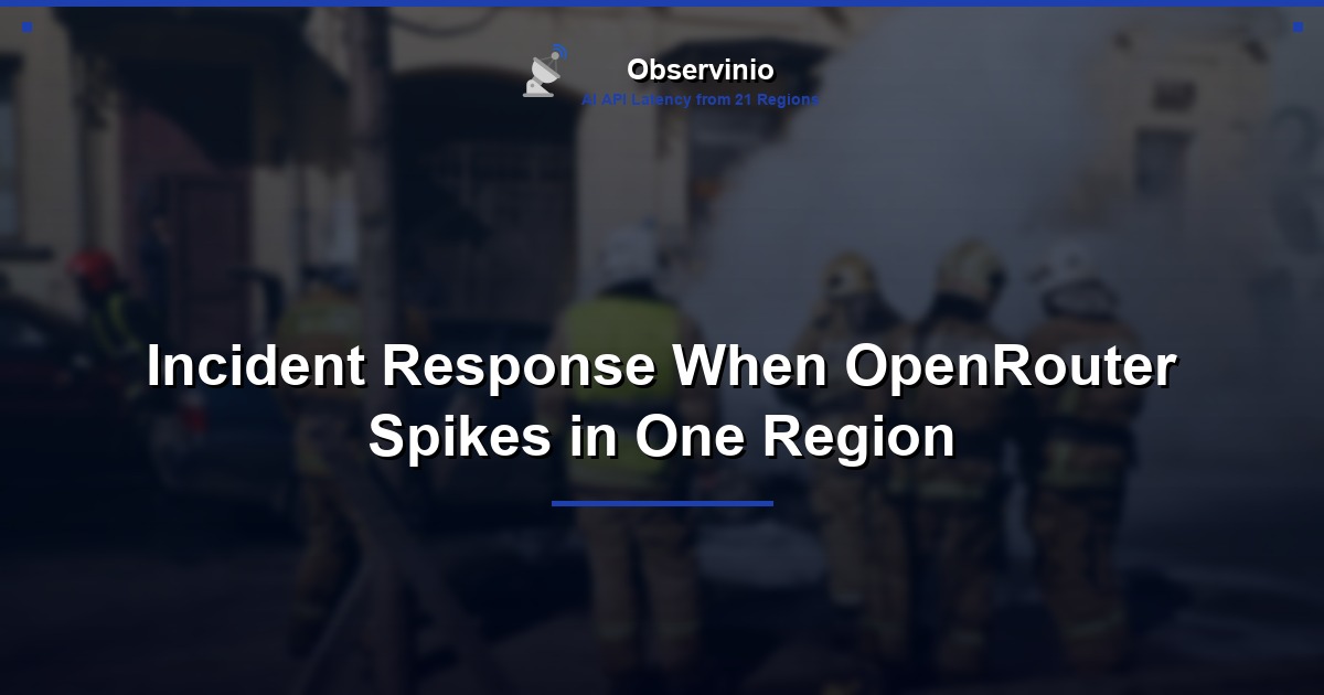 Incident Response When OpenRouter Spikes in One Region