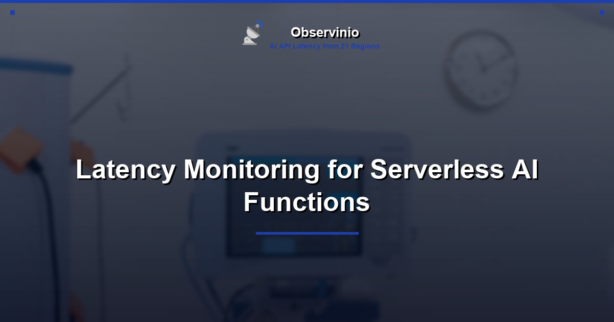Latency Monitoring for Serverless AI Functions