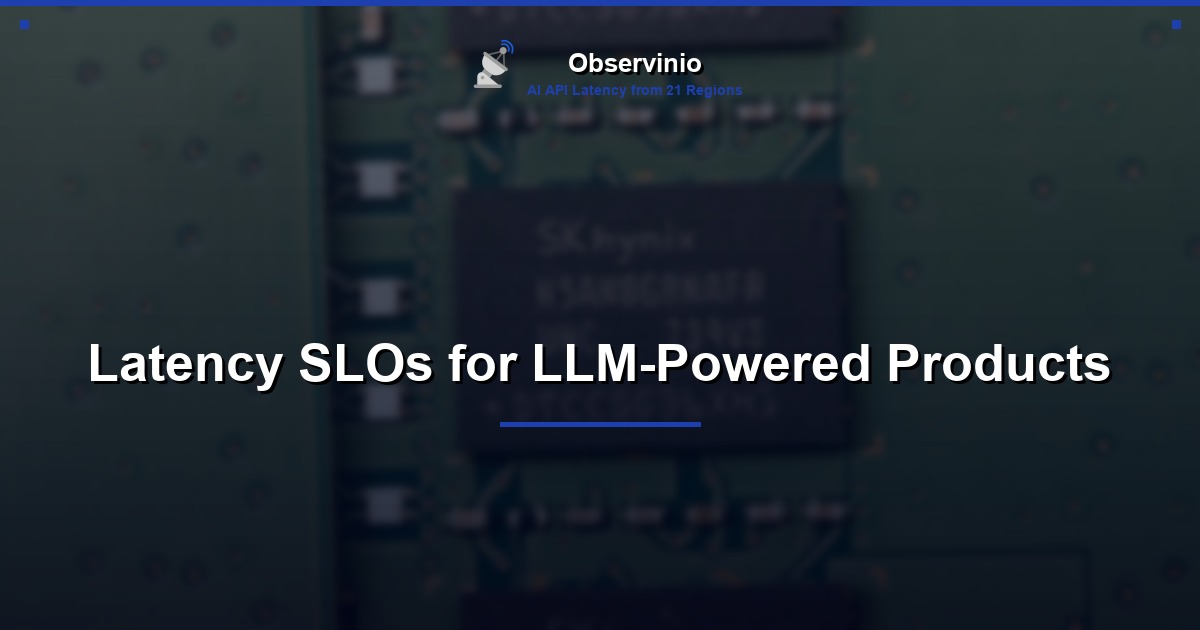 Latency SLOs for LLM-Powered Products