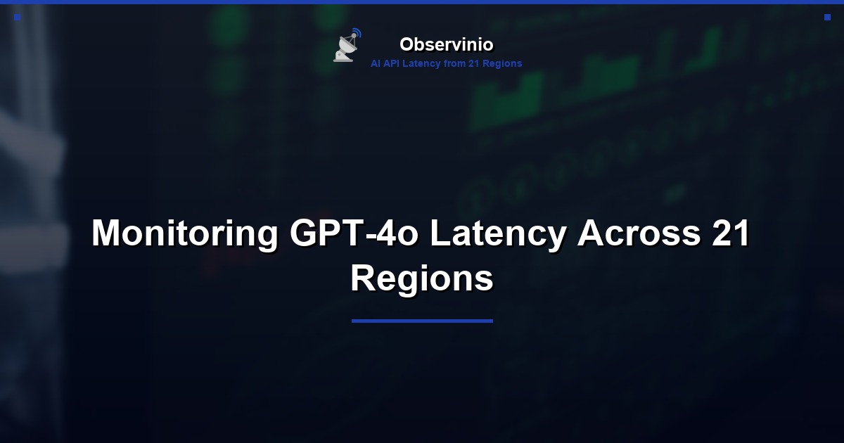 Monitoring GPT-4o Latency Across 21 Regions