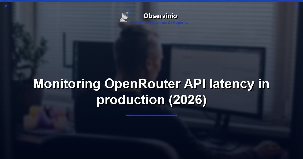 Monitoring OpenRouter API latency in production (2026)