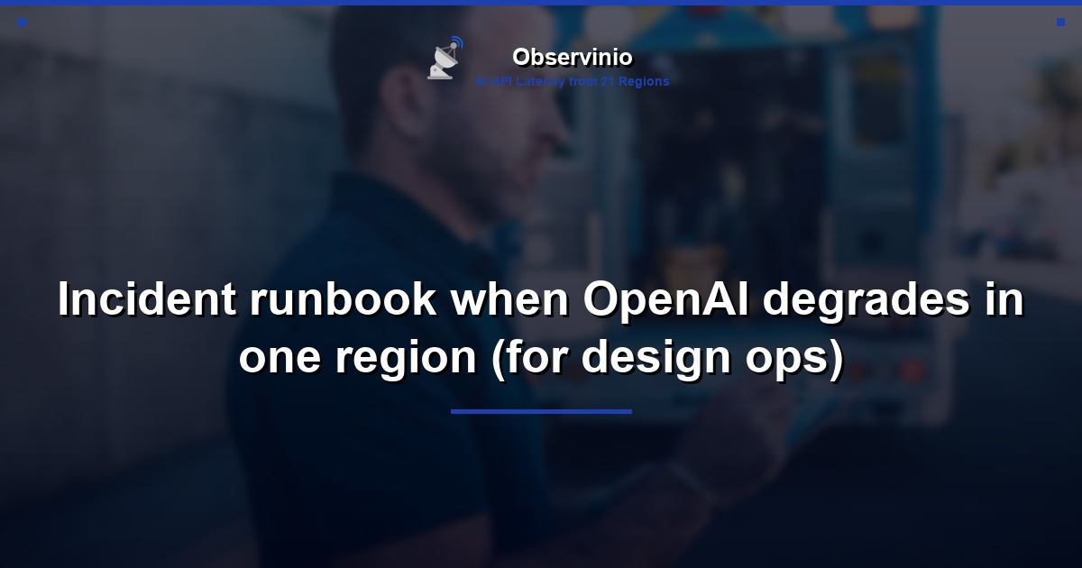 Incident runbook when OpenAI degrades in one region (for design ops)