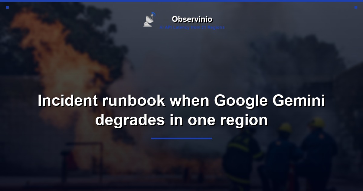 Incident runbook when Google Gemini degrades in one region