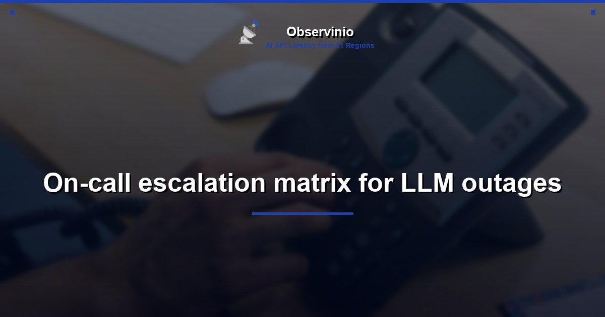 On-call escalation matrix for LLM outages
