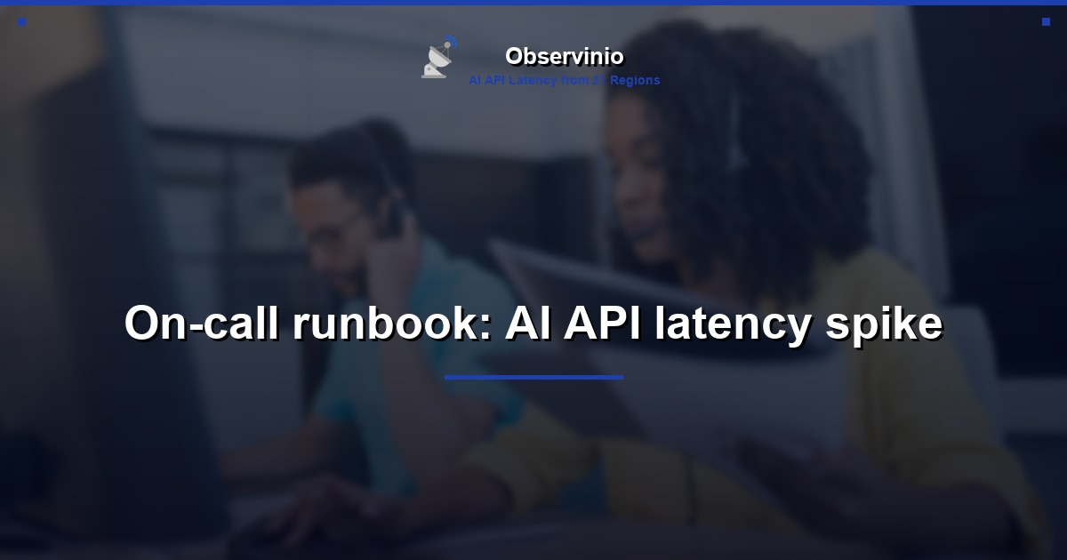 On-call runbook: AI API latency spike