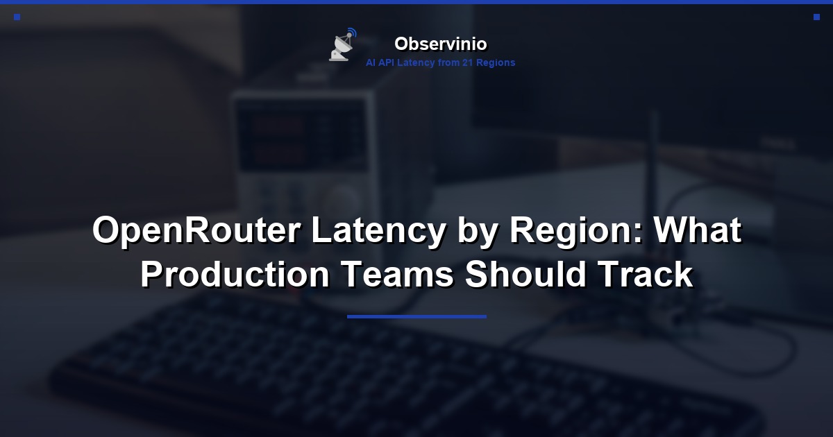 OpenRouter Latency by Region: What Production Teams Should Track