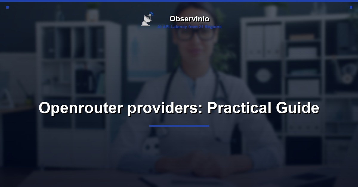 Openrouter providers: Practical Guide