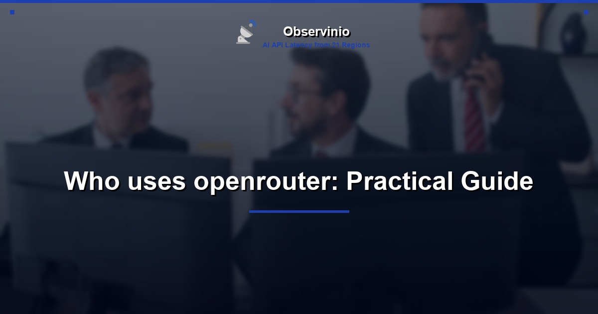 Who uses openrouter: Practical Guide