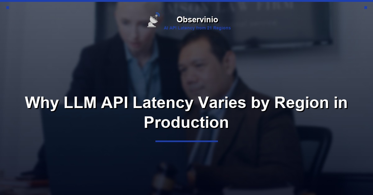 Why LLM API Latency Varies by Region in Production
