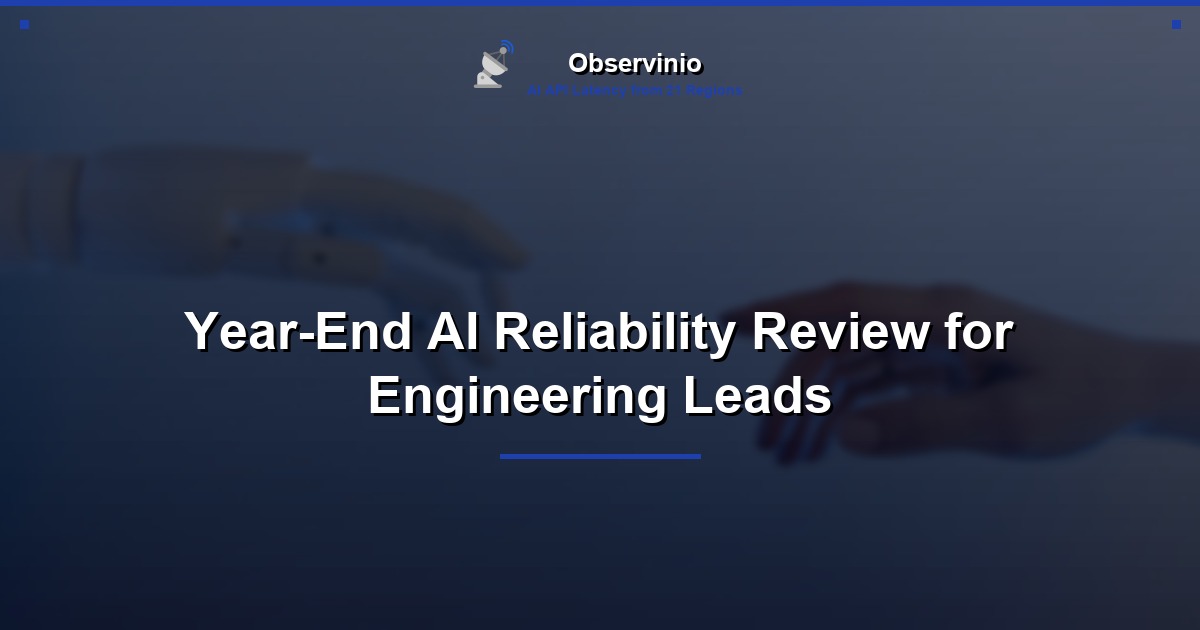 Year-End AI Reliability Review for Engineering Leads
